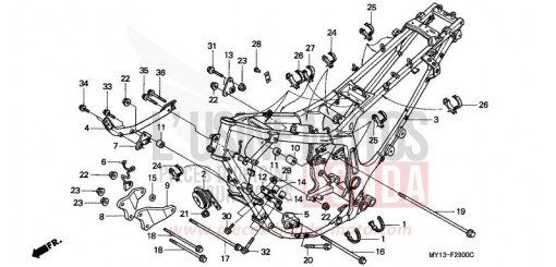 FRAME BODY XRV750R de 1994